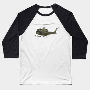 UH-1 Huey Helicopter Baseball T-Shirt